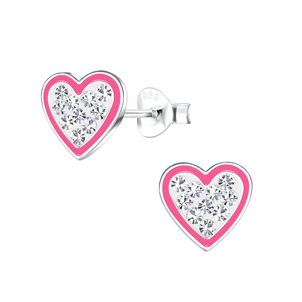 Wholesale Silver Heart Stud Earrings