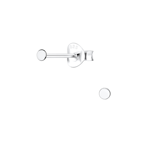 Wholesale Silver Round Stud Earrings