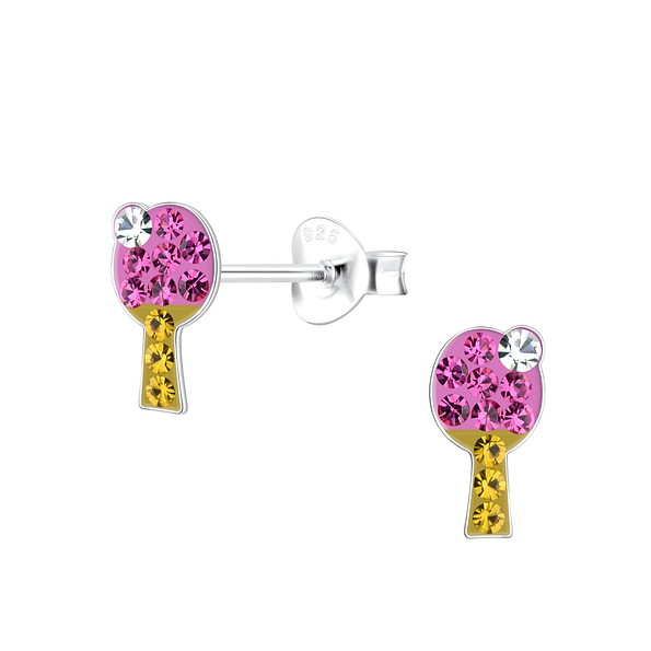 Wholesale Silver Table Tennis Stud Earrings