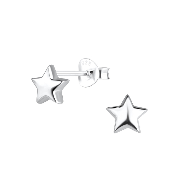 Wholesale Silver Star Stud Earrings