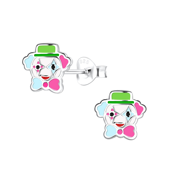 Wholesale Silver Clown Stud Earrings