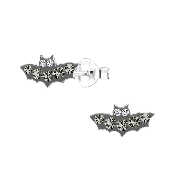 Wholesale Silver Bat Stud Earrings