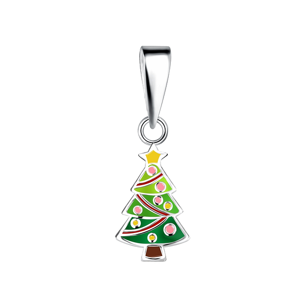 Wholesale Silver Christmas Tree Pendant