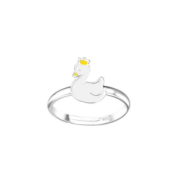 Wholesale Silver Swan Adjustable Ring
