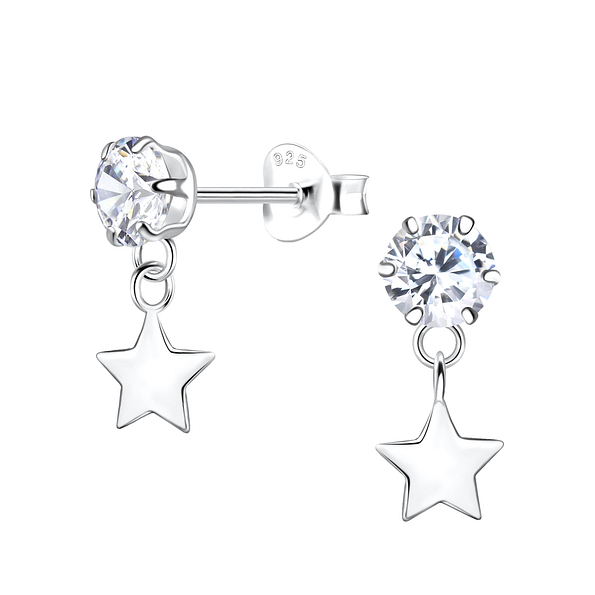 Wholesale Silver Star Stud Earrings