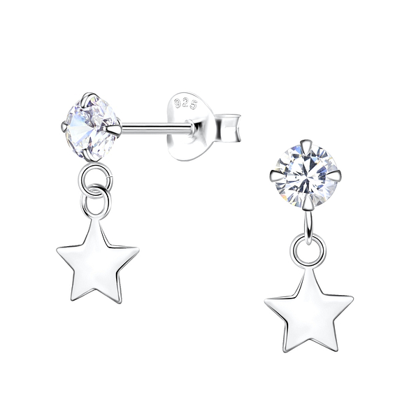 Wholesale Silver Star Stud Earrings