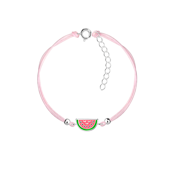 Wholesale Silver Watermelon Cord Bracelet