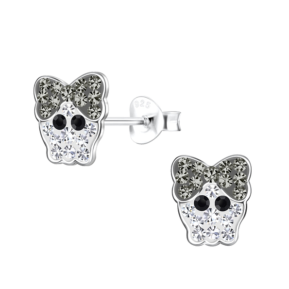 Wholesale Silver Skull Stud Earrings