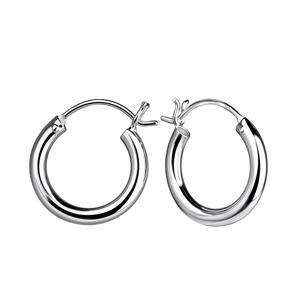Wholesale 17mm Silver French Hoop Earrings