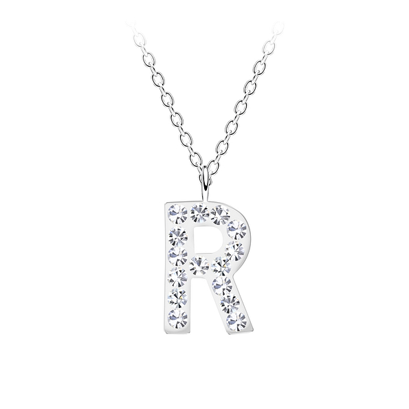 Wholesale Silver Letter R Necklace