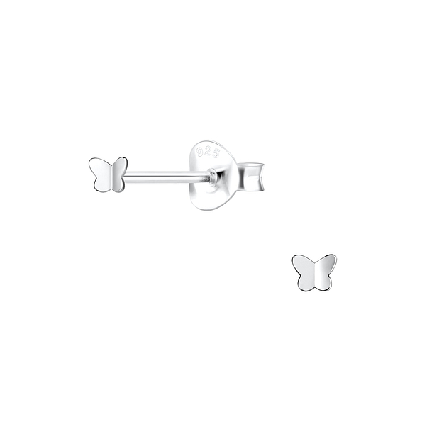 Wholesale Silver Butterfly Stud Earrings