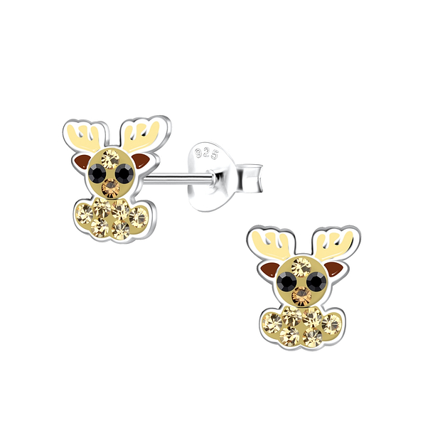 Wholesale Silver Deer Stud Earrings