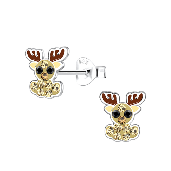 Wholesale Silver Deer Stud Earrings