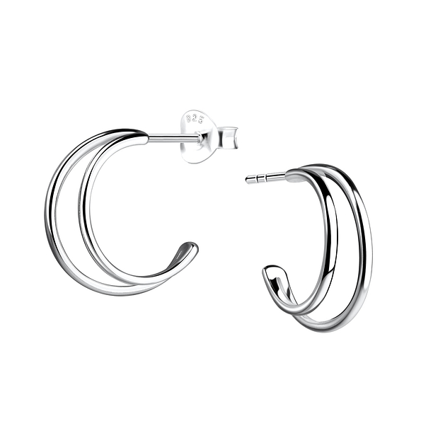 Wholesale Silver Half Hoop Earrings