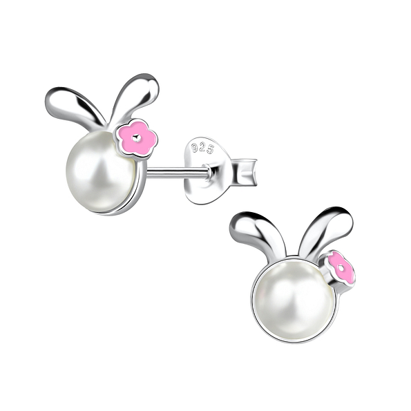 Wholesale Silver Bunny Stud Earrings