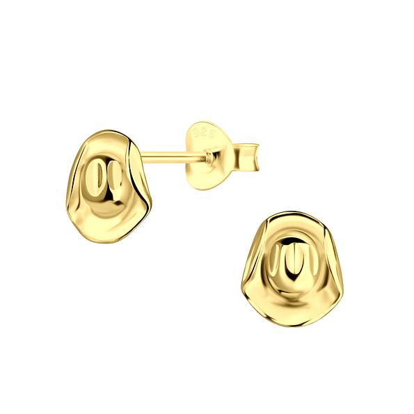 Wholesale Silver Hat Stud Earrings