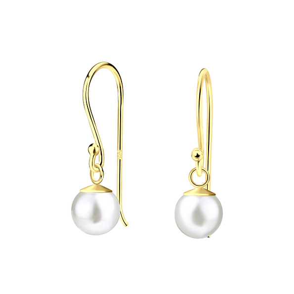 Wholesale 6mm Pearl Silver Earrings