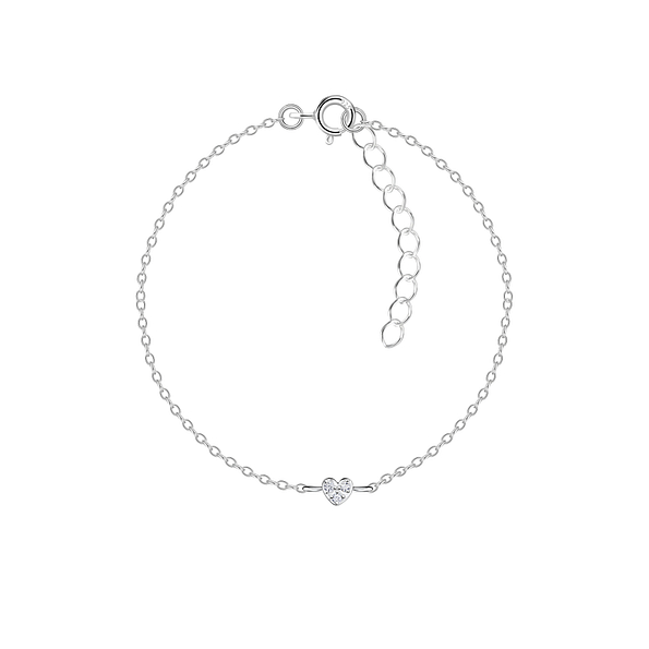 Wholesale Silver Heart Bracelet