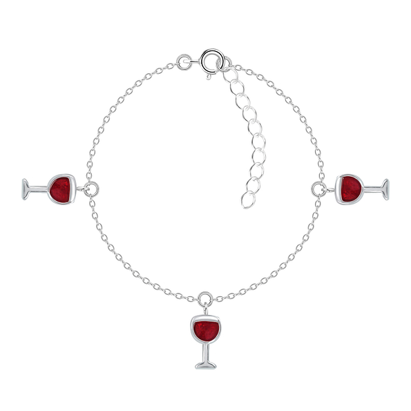 Wholesale Silver Glass Bracelet