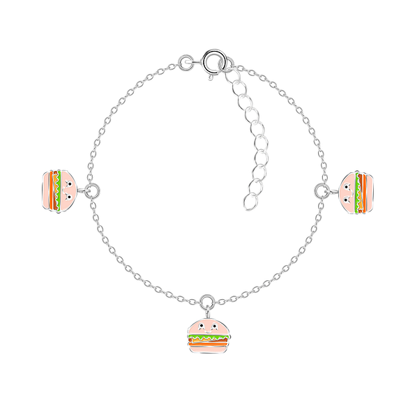 Wholesale Silver Burger Bracelet
