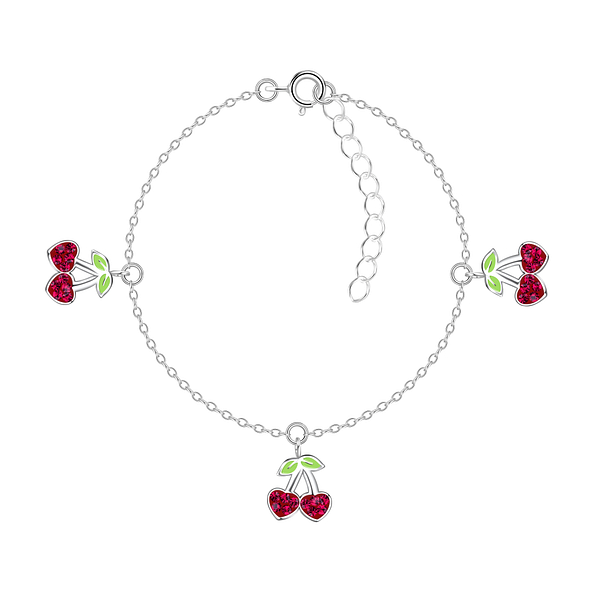 Wholesale Silver Cherry Bracelet
