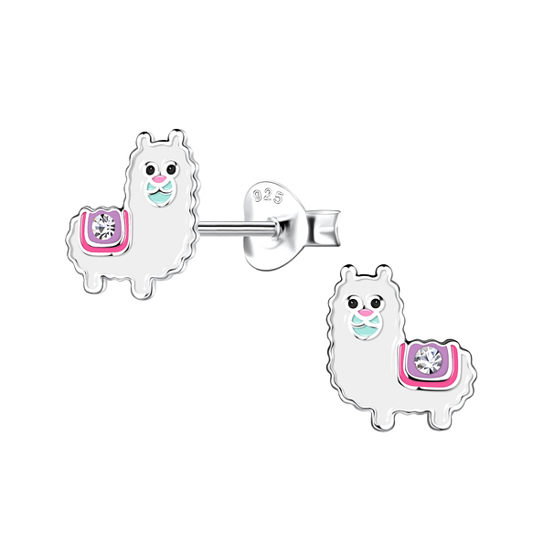 Wholesale Silver Alpaca Stud Earrings