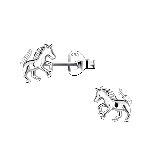 Wholesale Silver Horse Stud Earrings