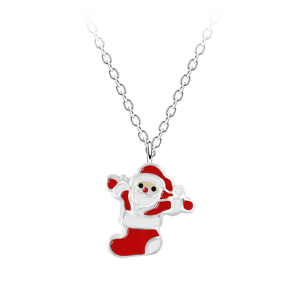 Wholesale Silver Santa Necklace