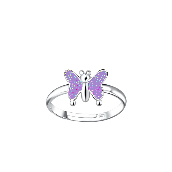 Wholesale Silver Butterfly Adjustable Ring