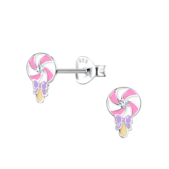 Wholesale Silver Candy Stud Earrings