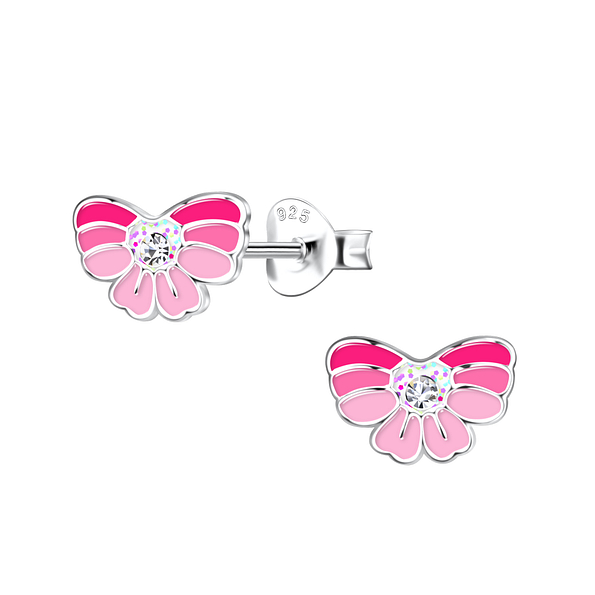 Wholesale Silver Bow Stud Earrings