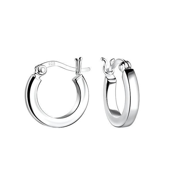 Wholesale 15mm Silver French Lock Hoop Earrings