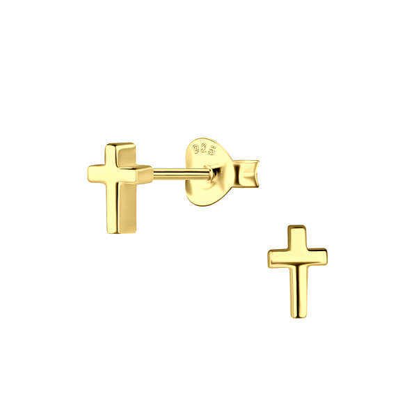 Wholesale Silver Cross Stud Earrings