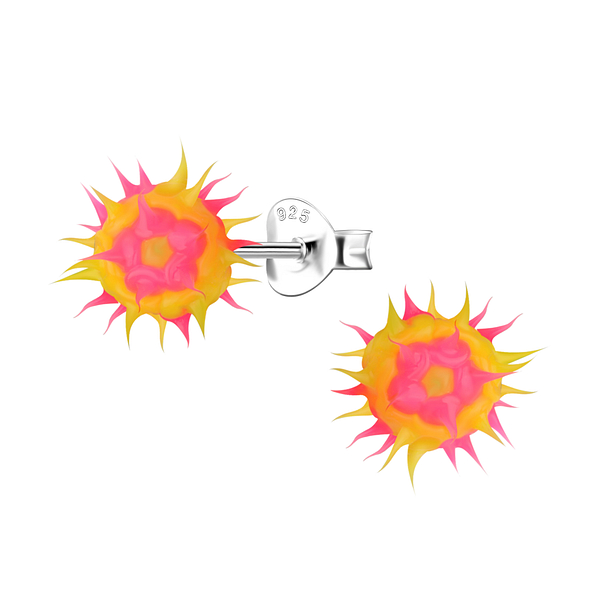 Wholesale Silver Spike Ball Stud Earrings