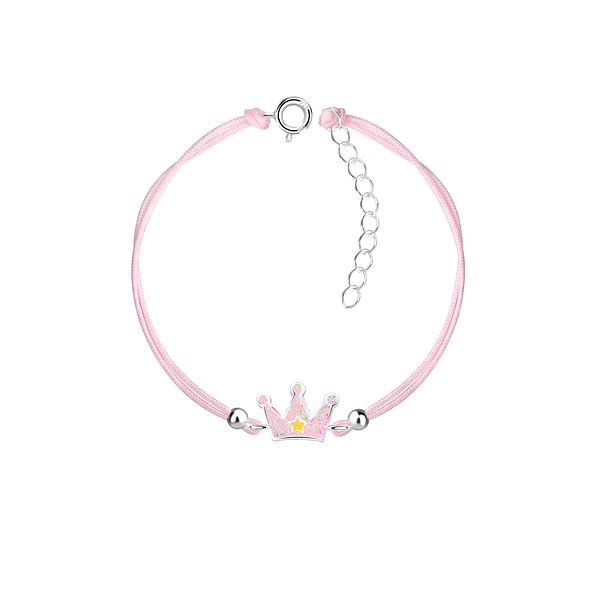 Wholesale Silver Crown Cord Bracelet