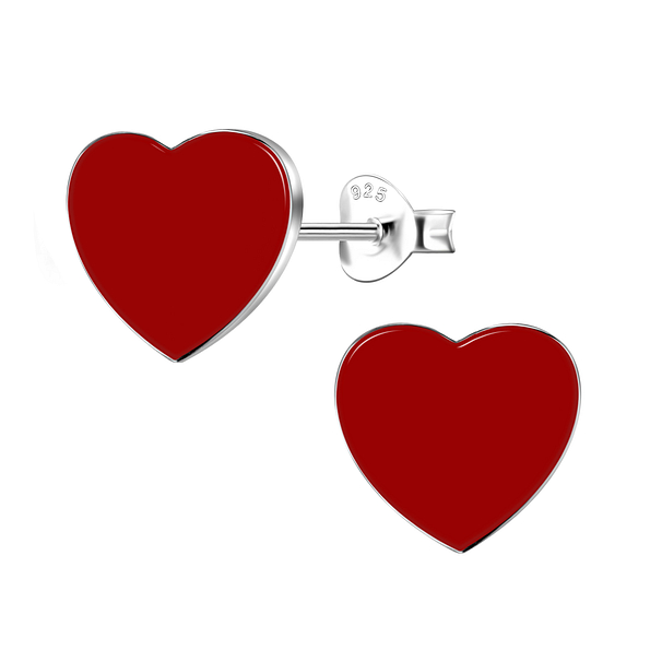 Wholesale Silver Heart Stud Earrings