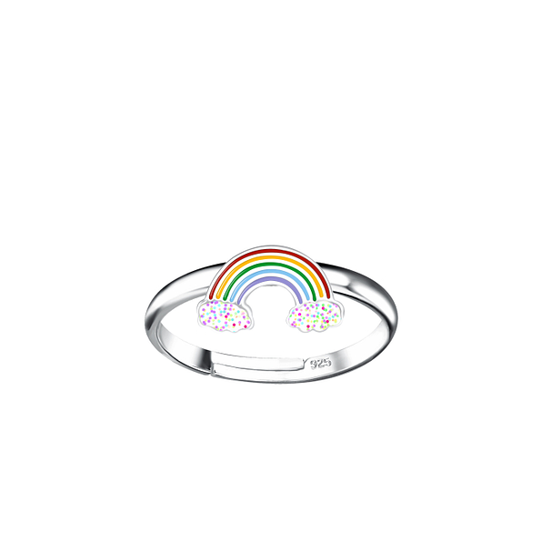 Wholesale Silver Rainbow Adjustable Ring