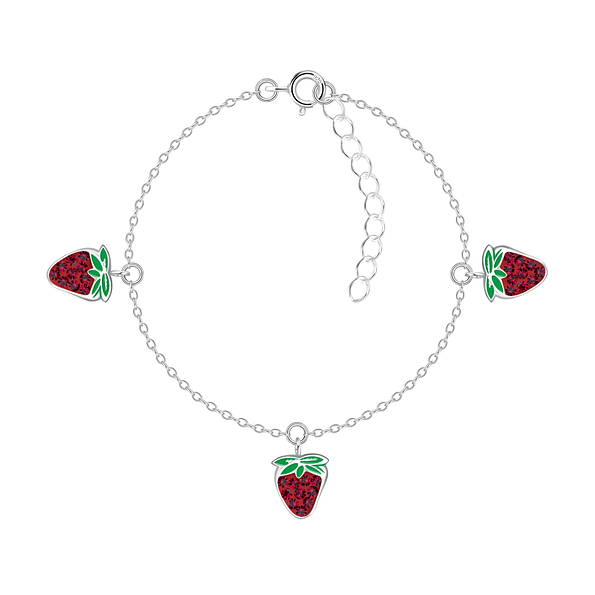 Wholesale Silver Strawberry Bracelet