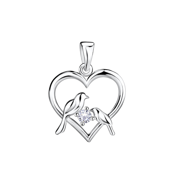 Wholesale Silver Love Birds Pendant