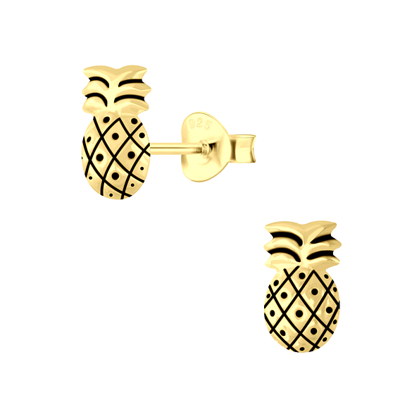 Wholesale Silver Pineapple Stud Earrings