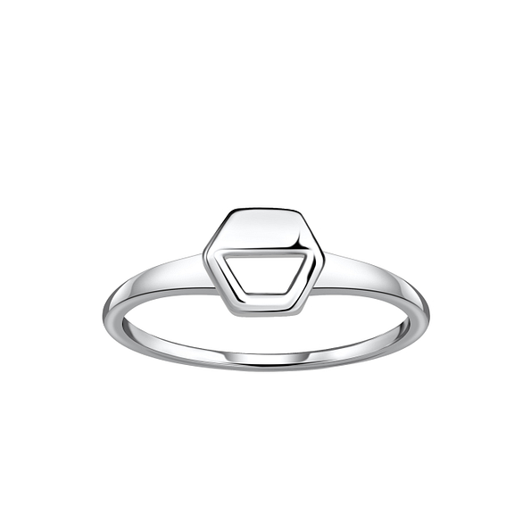 Wholesale Silver Hexagon Ring