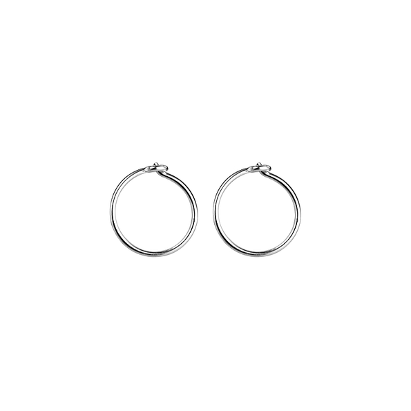 Wholesale 11mm Silver Wire Hoop Earrings - Pack of 5 Pairs