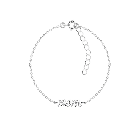 Wholesale Silver Mom Bracelet