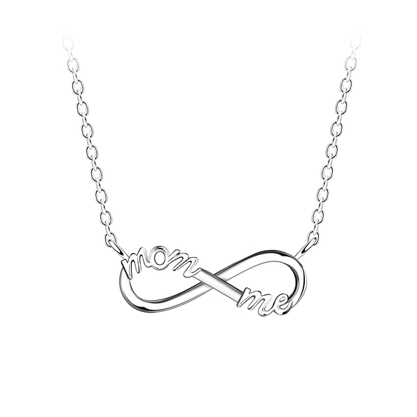 Wholesale Silver Mom and Me Infinity Necklace