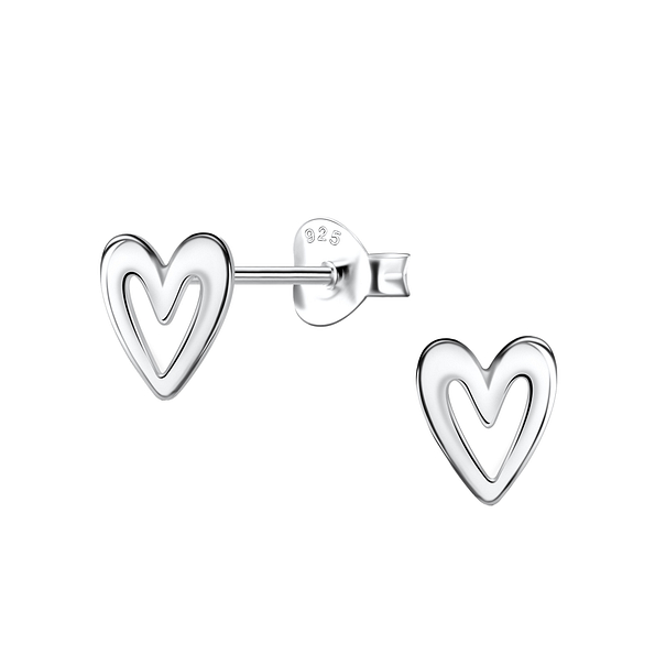 Wholesale Silver Heart Stud earrings