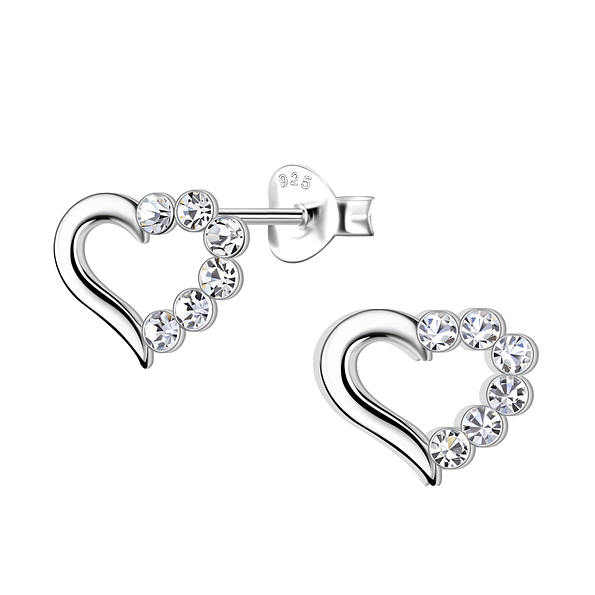 Wholesale Silver Heart Stud Earrings