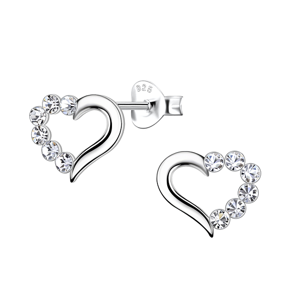 Wholesale Silver Heart Stud Earrings