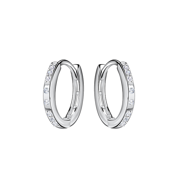 Wholesale 13mm Silver Huggie Earrings