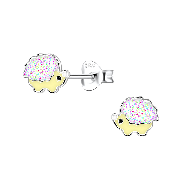 Wholesale Silver Hedgehog Stud Earrings