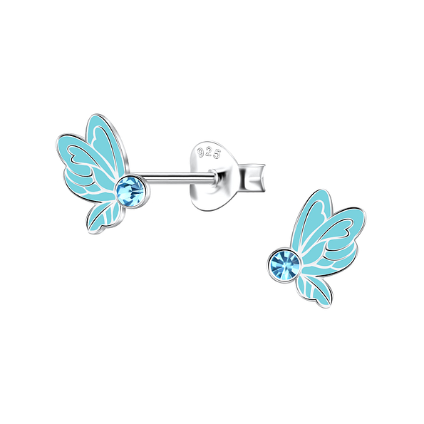 Wholesale Silver Butterfly Stud Earrings